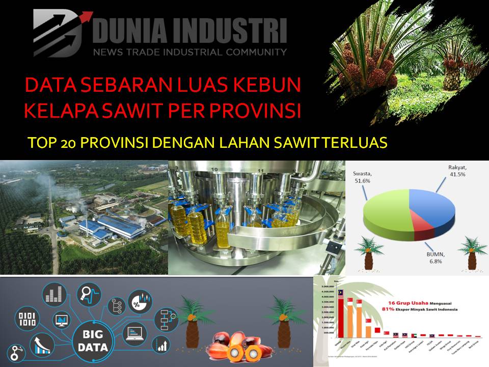 Data Sebaran Luas Kebun Kelapa Sawit Per Provinsi (Top 20 Provinsi ...